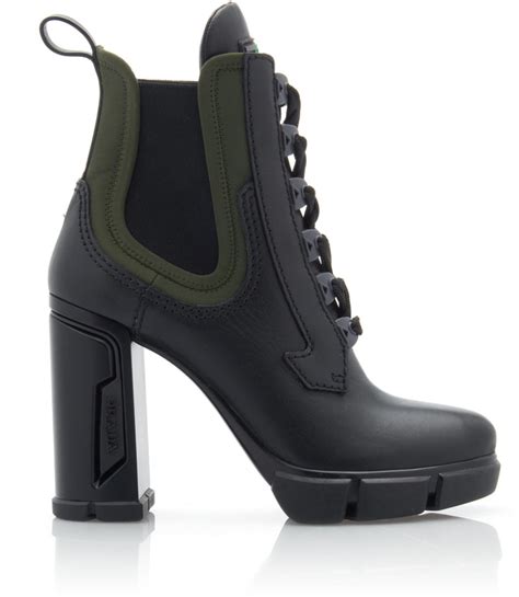 prada leather and neoprene boots mens|prada ankle boots on sale.